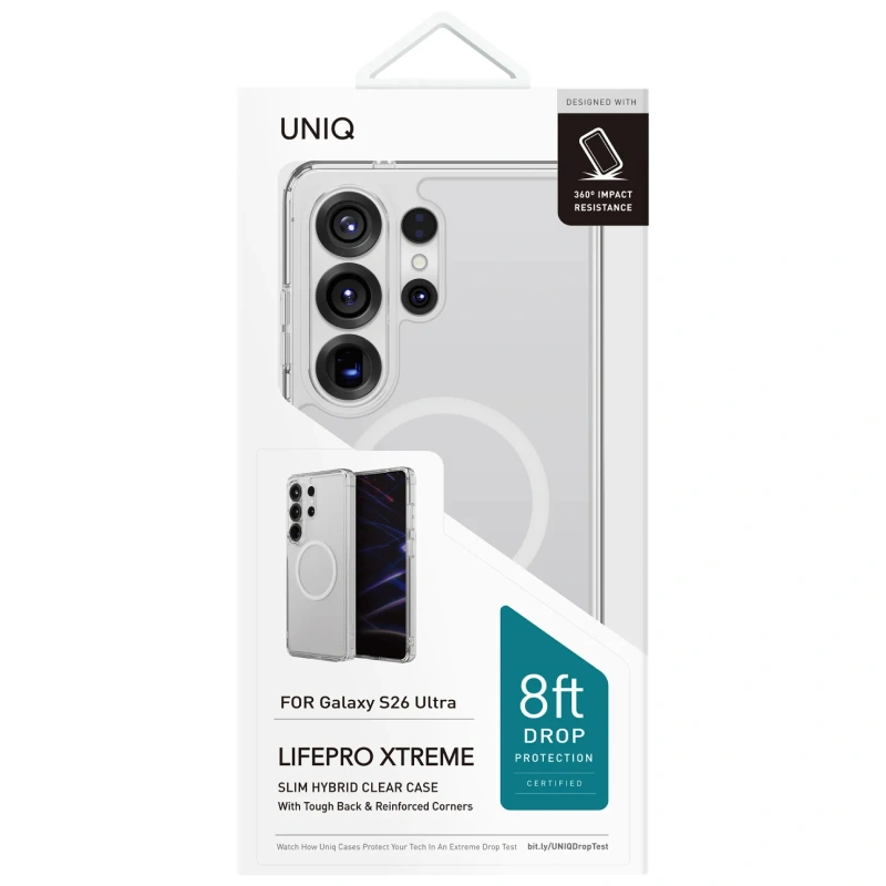 Накладка Uniq LifePro Xtreme Clear (MagSafe) для Samsung Galaxy S26 Ultra, Crystal Clear (GS26UHYB-LPRXMCCLR). Фото 3