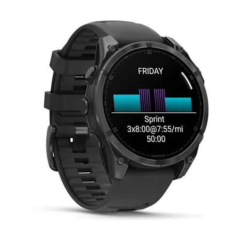 Умные часы Garmin Fenix 8 47mm, Slate Gray with Black Silicone Band. Фото 2