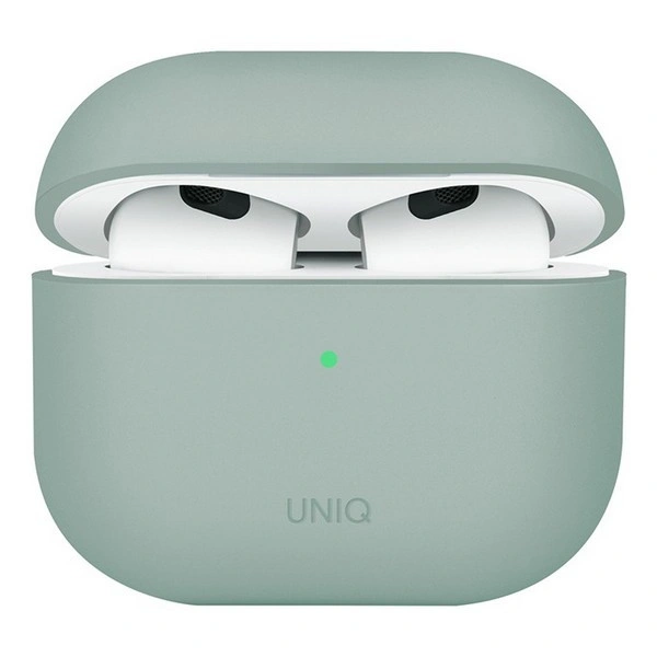 Чехол Uniq для наушников AirPods 4 LINO Liquid silicone, Iceplant Green (AIRPODS(2024)-LINOIGRN). Фото 1