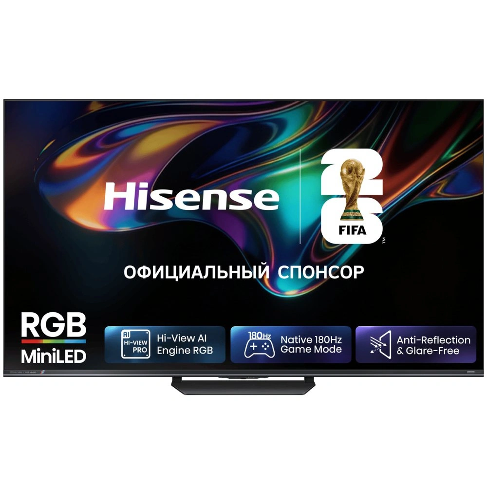 Телевизор Hisense 55UR8S (2026) 55" 4K UHD RGB-Mini LED Smart TV. Фото 1