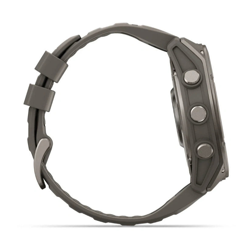Умные часы Garmin Fenix 9 43мм, АMOLED, Титан с чёрно-серым силиконовым ремешком (010-04761-10). Фото 6