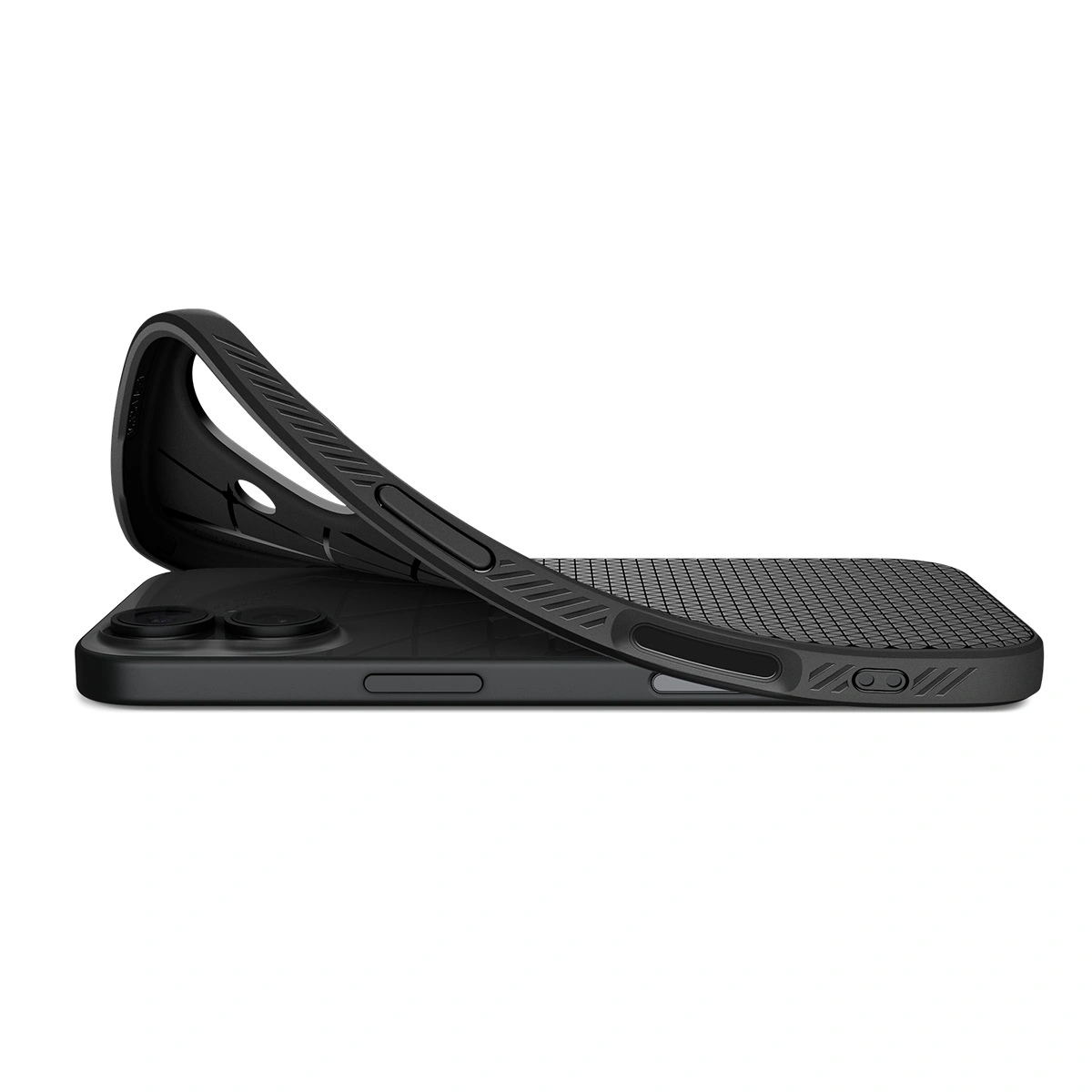 Накладка Spigen Liquid Air для iPhone 17, Matte Black (ACS10369). Фото 8