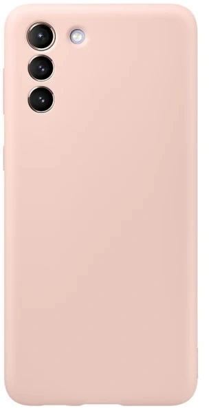 Накладка Silicone Case Logo для Samsung Galaxy S22 Plus, Пудровая. Фото 1