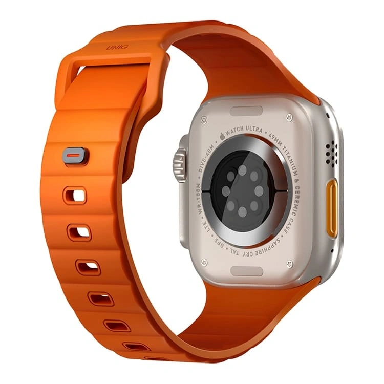 Ремешок Uniq для Apple Watch 42/44/45/49мм STRIDE FKM Rubber, Volt Orange (49MM-STRIVORG). Фото 2