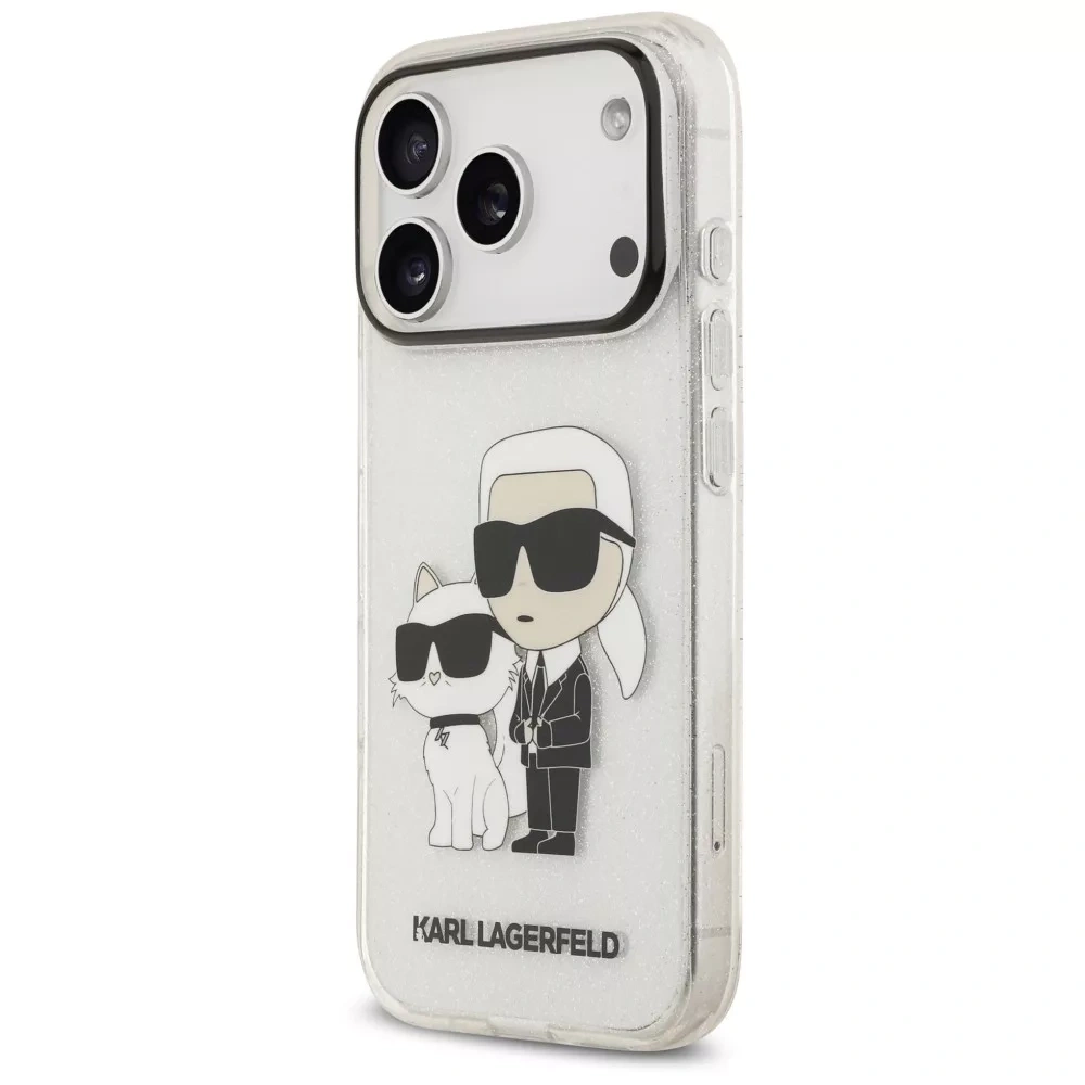 Накладка Lagerfeld для iPhone 18 Pro Max/17 Pro Max IML Karl&Choupette Hard, Glitter Transparent (KLHCP18XHNKCTGT). Фото 2