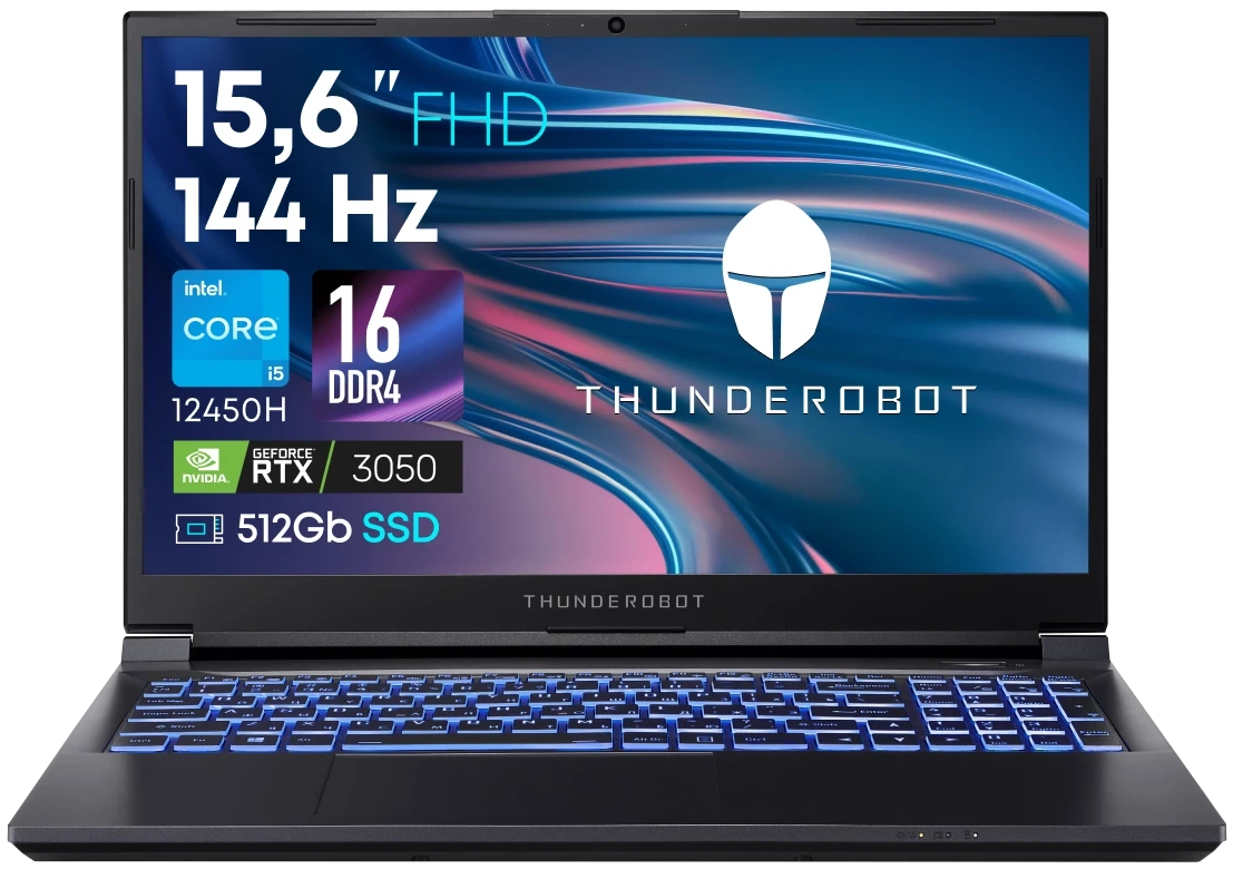 Ноутбук Thunderobot 911S Core D Black (15.6" Intel Core i5 12450H, 16GB, 512GB SSD, Nvidia RTX 3050 4GB, без ОС) (JT009K00FRU). Фото 1