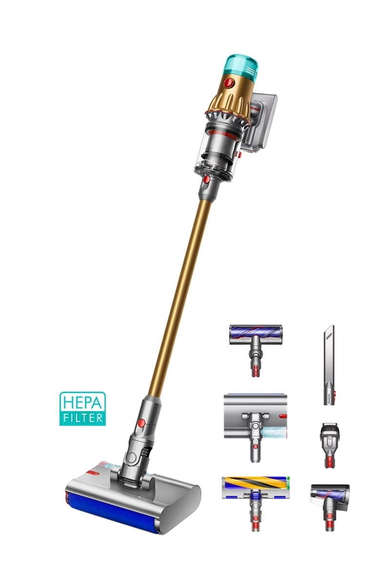 Беспроводной пылесос Dyson V12S Detect Slim Submarine Complete Gold/Gold (SV46). Фото 1