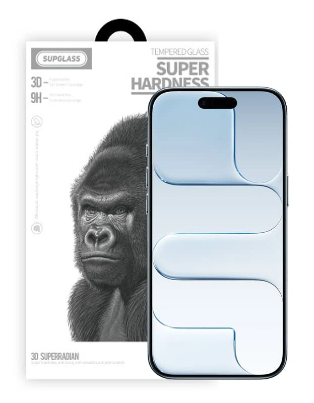 Защитное стекло SupGlass для iPhone Air Tempered Glass Super Hardness 3D SG-11, Чёрный. Фото 1