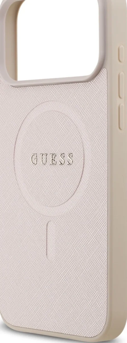 Накладка Guess для iPhone 17 Pro PU Saffiano with Classic metal logo (MagSafe), Hard Pink (GUHMP17LPSAHMCP). Фото 6