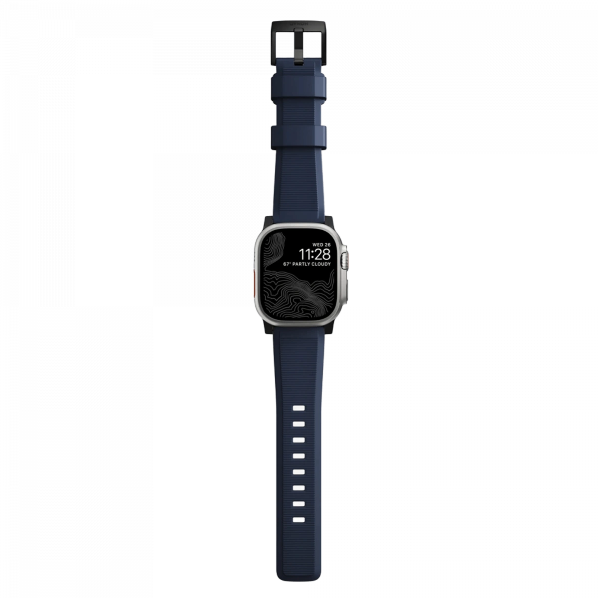 Ремешок Nomad Rugged Band для Apple Watch 42/44/45/49мм, Black/Atlantic Blue (NM01295785). Фото 6
