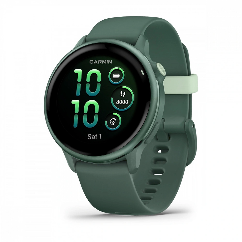 Умные часы Garmin Vivoactive 6 Metallic Jasper Green with Jasper Green Band (010-02985-42). Фото 1