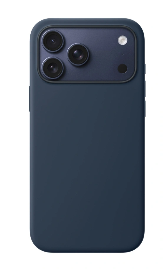 Накладка Silicone Case для iPhone 17 Pro Max, Тёмно-синяя. Фото 1