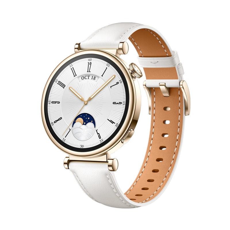 Умные часы Huawei Watch GT 4 41mm, Белый/Белый кожаный ремешок (ARA-B19). Фото 1