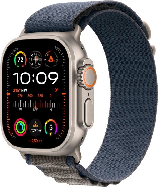 Умные часы Apple Watch Ultra 2 GPS+Cellular 49mm, ремешок "Blue Alpine Loop" размер M 145-190 mm (Уценённый товар). Фото 1