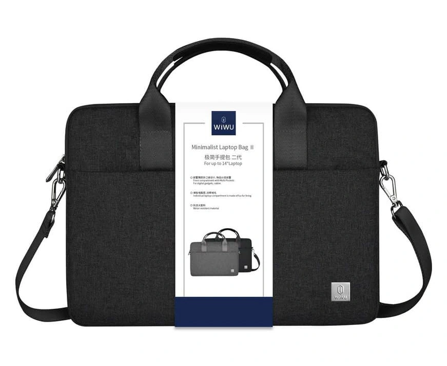 Купить черную сумку для ноутбука Wiwu Minimalist Laptop Bag в