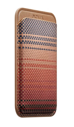Магнитный бумажник Pitaka MagSafe Woven Wallet, Закат (MWW2402). Фото 4