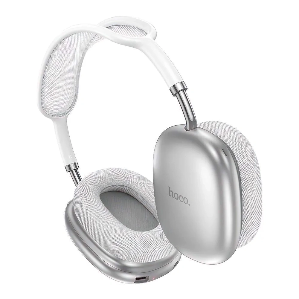 Беспроводные наушники Hoco W55 Plus Happiness ANC BT, Серебристые (Silver). Фото 3