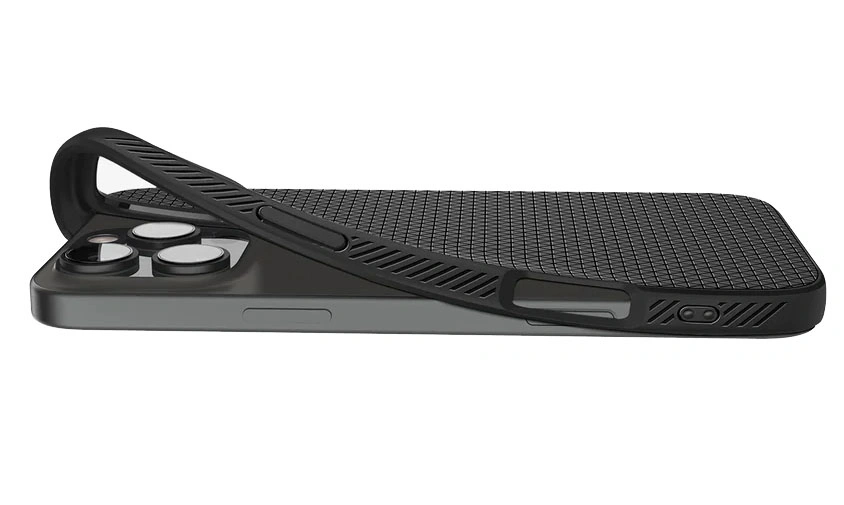 Накладка Spigen Liquid Air для iPhone 16 Pro Max, Matte Black (ACS07988). Фото 4