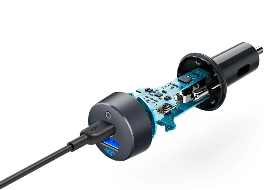 Автомобильное зарядное устройство Anker Power Drive PD 2, Чёрное (A2720613). Фото 3