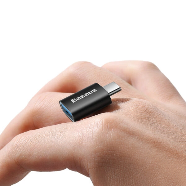 Переходник Baseus Ingenuity Series Mini OTG Adaptor Type-C to USB-A 3.1 Black (ZJJQ000001). Фото 5