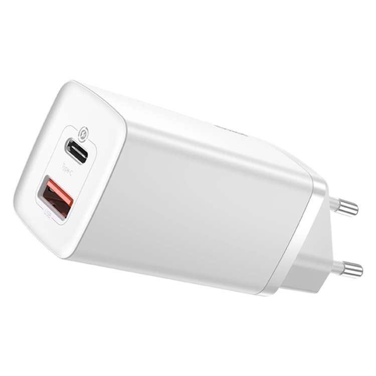 Сетевое зарядное устройство Baseus Palm Fast Charger C+U 30W, White (P1011160A213-00). Фото 1