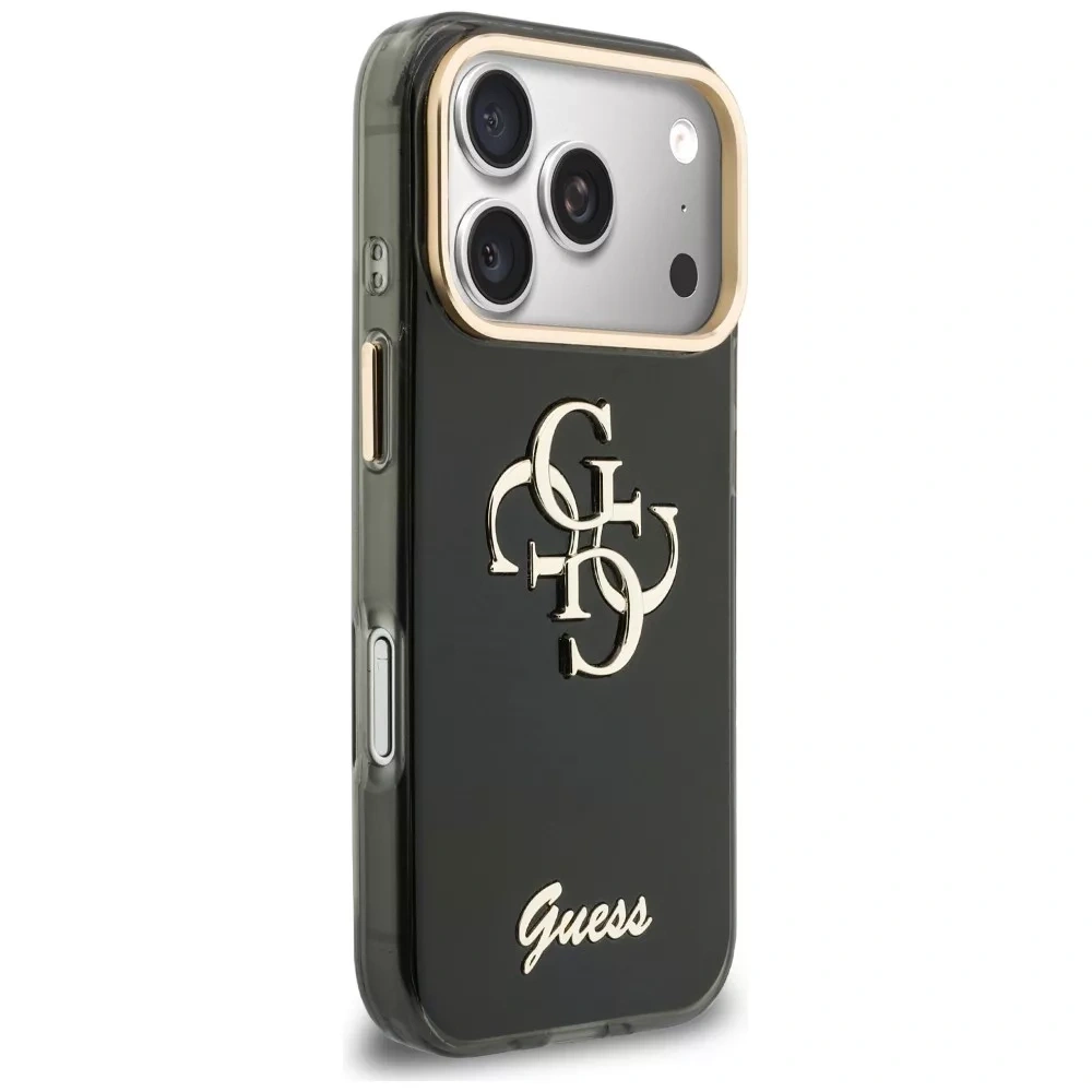 Накладка Guess для iPhone 18 Pro Max / 17 Pro Max IML 4G Big and Script metal logo & Cam Hard, Black (GUHCP18X5HC4MLSK). Фото 4