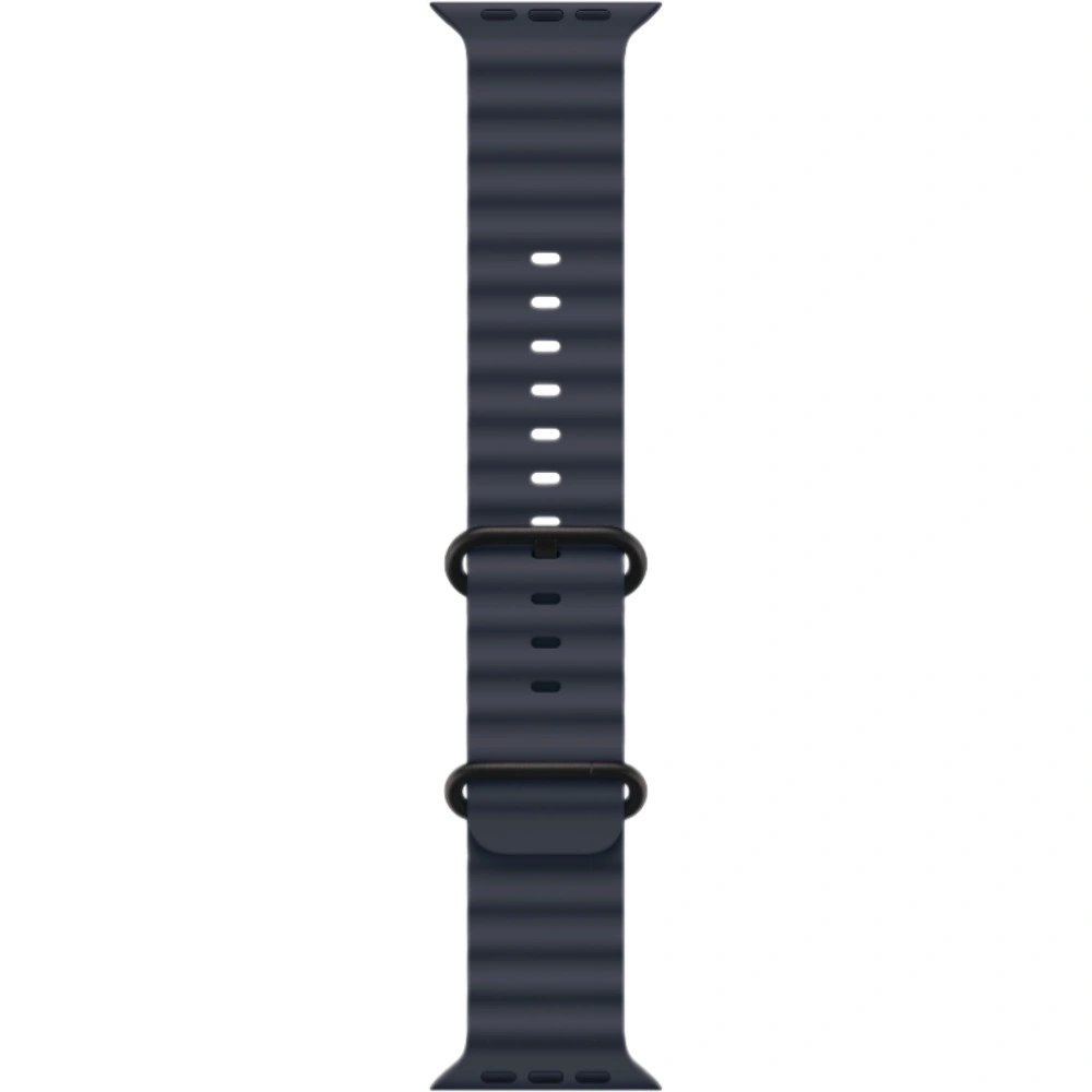 Apple Watch Ultra 2 (2024) GPS+Cellular 49mm, Black Titanium ремешок "Navy Ocean Band" один размер 130-200 mm (MYTC3). Фото 3