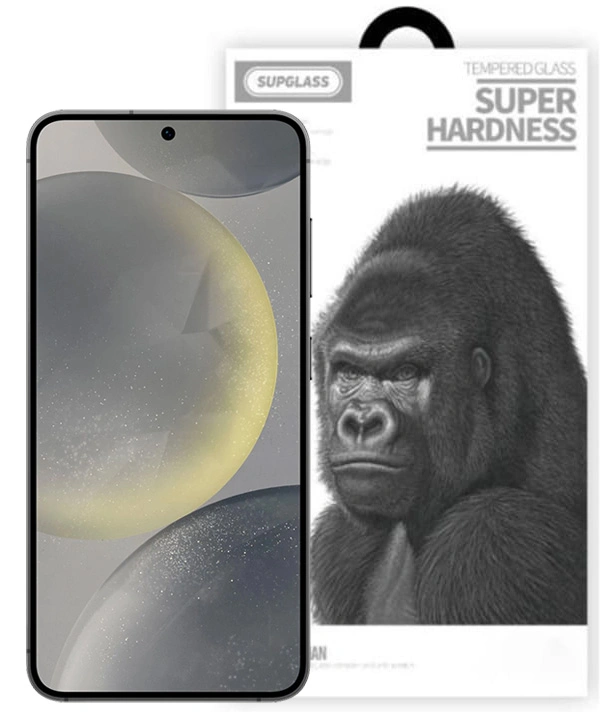 Защитное стекло SupGlass для Samsung S24 Tempered Glass Super Hardness 3D XC-11, Чёрное. Фото 1