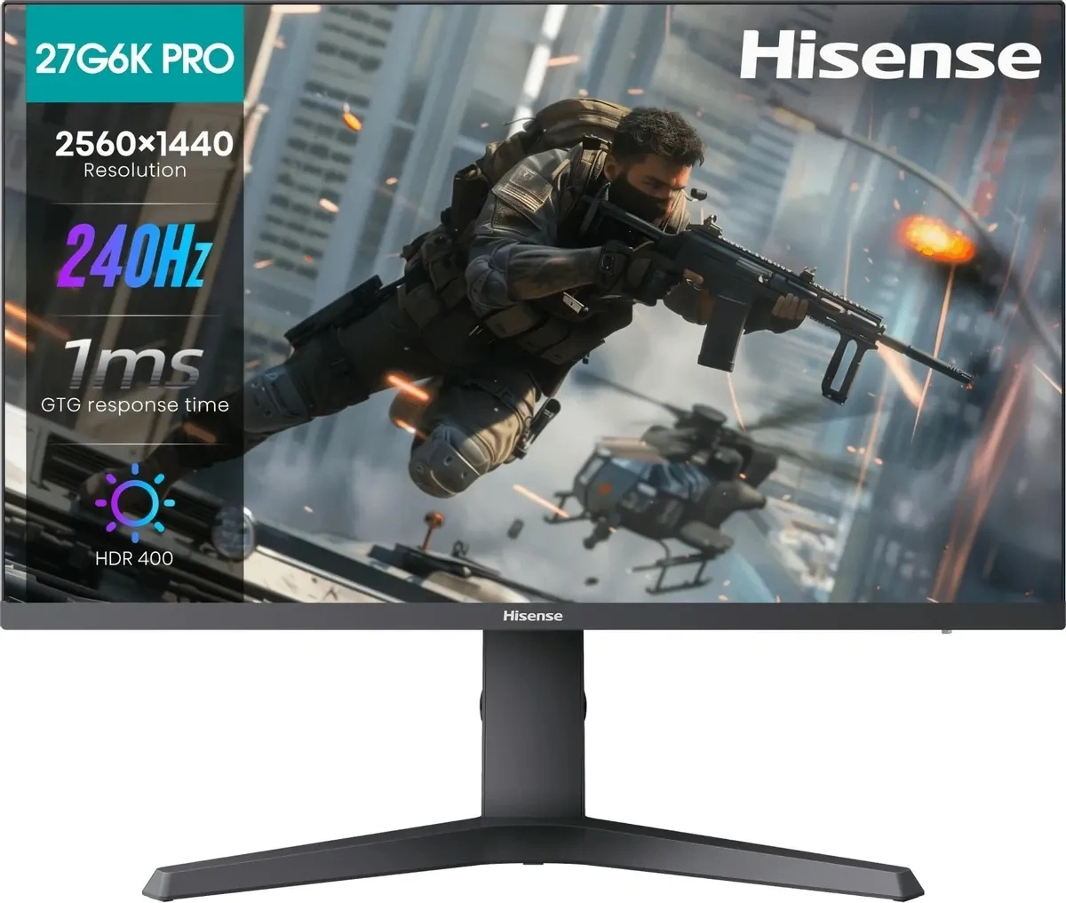 Монитор Hisense 27G6K-PRO 240Hz 2K IPS 27", Black. Фото 1