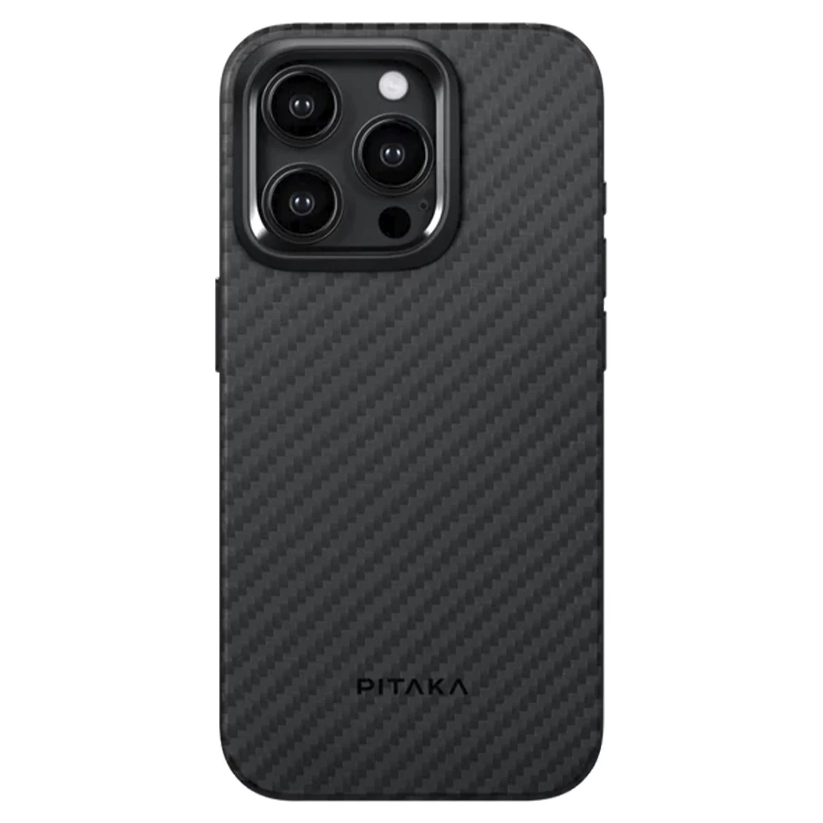 Накладка противоударная Pitaka MagEZ Case Pro 4 для iPhone 15 Pro Max,  Чёрно-серая, арамид (KI1501PMP)