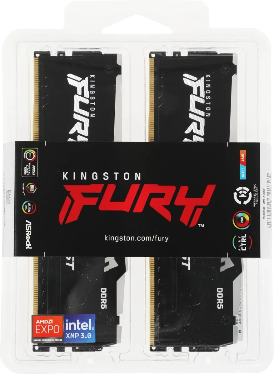 Купить оперативную память Kingstone FURY Beast Black RGB 32GB DDR5