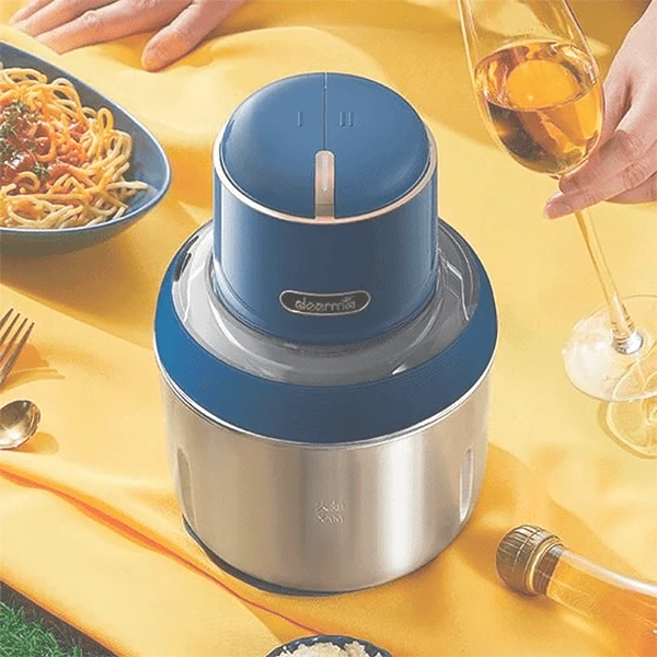 Кухонный комбайн Deerma Food Processor DEM-JR08, Blue/Silver