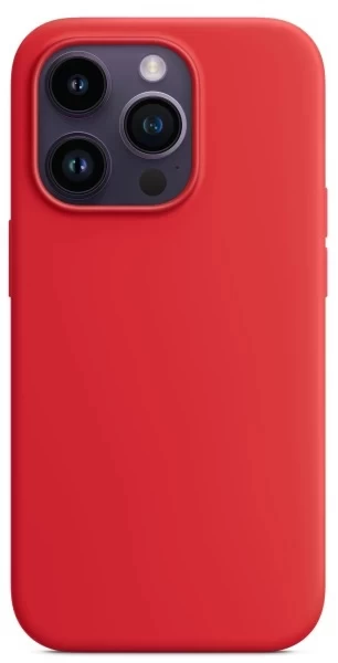 Накладка Silicone Case With MagSafe для iPhone 14 Pro, Red