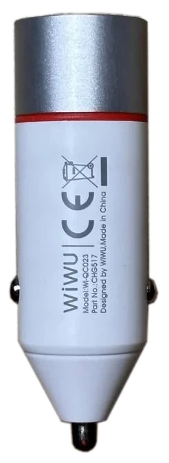 Автомобильное зарядное устройство Wiwu Mars Dual 2 USB-C Car Charger 60W, Белое (Wi-QC023)