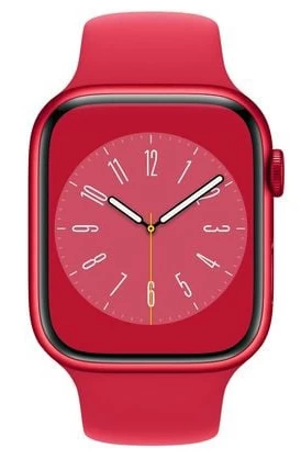 Apple Watch Series 8, 41mm, алюминий цвета "(PRODUCT)RED", спортивный ремешок "(PRODUCT)RED" (MNP73)