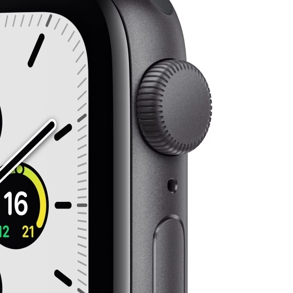 Apple Watch SE 2021, 40 мм, алюминий "серый космос", спортивный ремешок "темная ночь" (MKQ13RU/A)