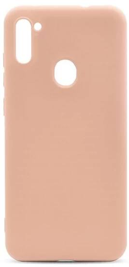 Накладка Silicone case для Samsung Galaxy M11, Пудровая