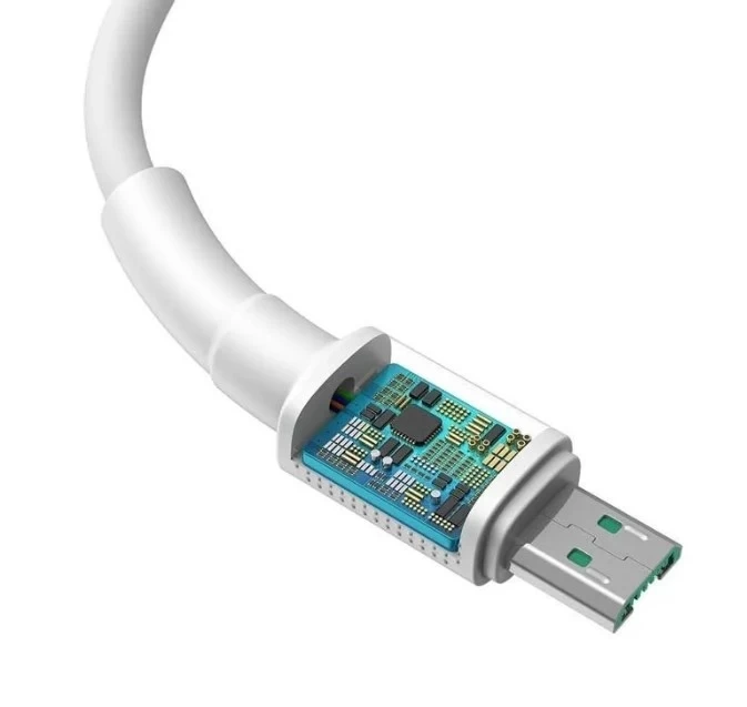 Кабель Baseus Mini White Cable USB For Micro 4A 1m, Белый (CAMSW-D02)