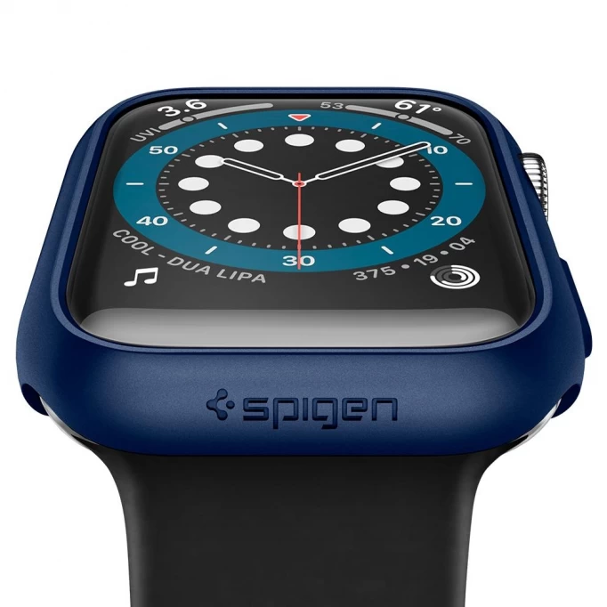 Чехол Spigen Thin Fit для Apple Watch 44mm, Металлический синий (ACS02223)
