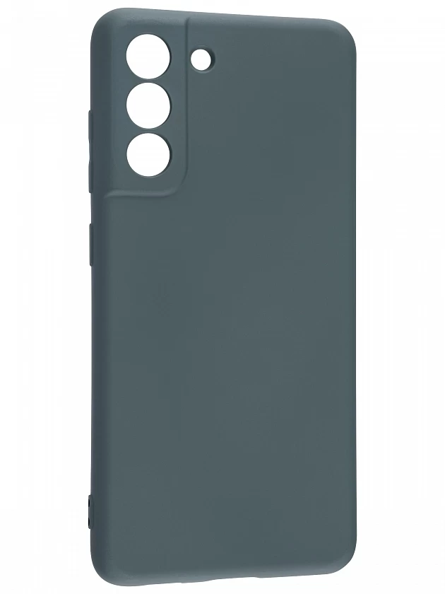 Чехол Silicone Case Logo для Samsung Galaxy S21 FE, Тёмно-зелёный