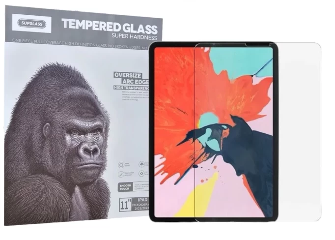 Защитное стекло Supglass для iPad Pro 11" (2018-2022) Tempered Glass Super Hardness 9D, Прозрачное