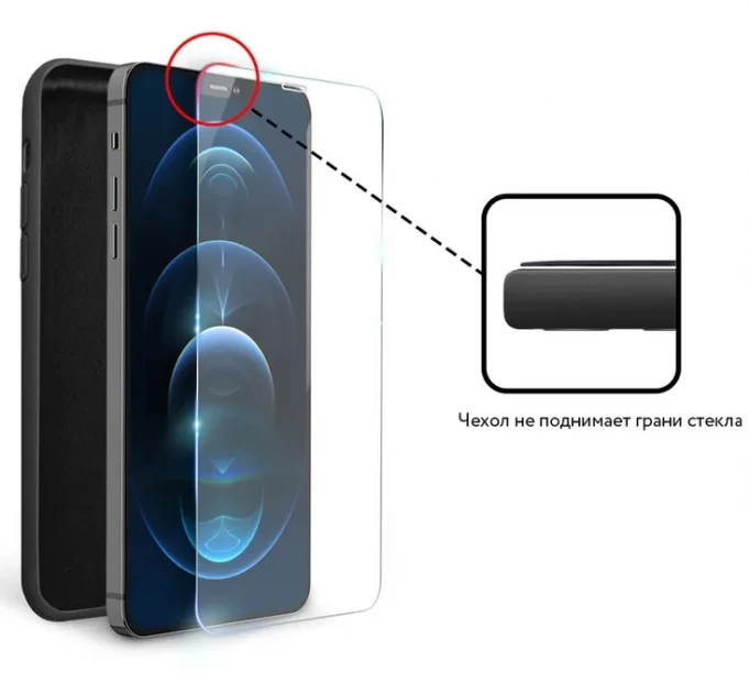 Защитное стекло Mocoll Platinum Series 3D MIX для iPhone 12 Pro Max, прозрачное