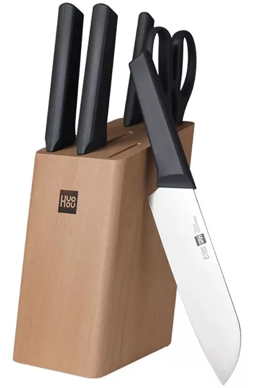 Набор кухонных ножей с подставкой HuoHou Fire Kitchen Steel Knife Set