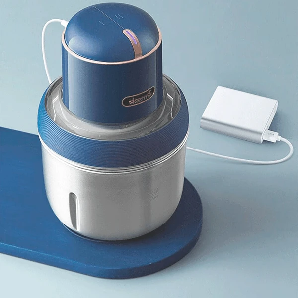 Кухонный комбайн Deerma Food Processor DEM-JR08, Blue/Silver