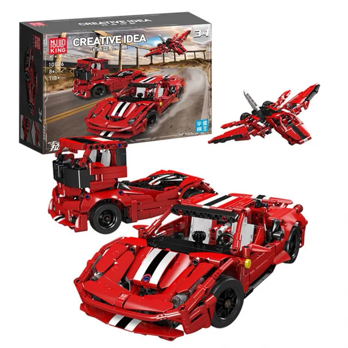 Конструктор Mould King Creative Idea 10076. Ferrari 3 в 1, 718 деталей