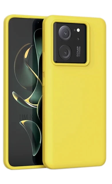 Накладка Silicone Case Logo для Mi 13T/Mi 13T Pro, Жёлтая