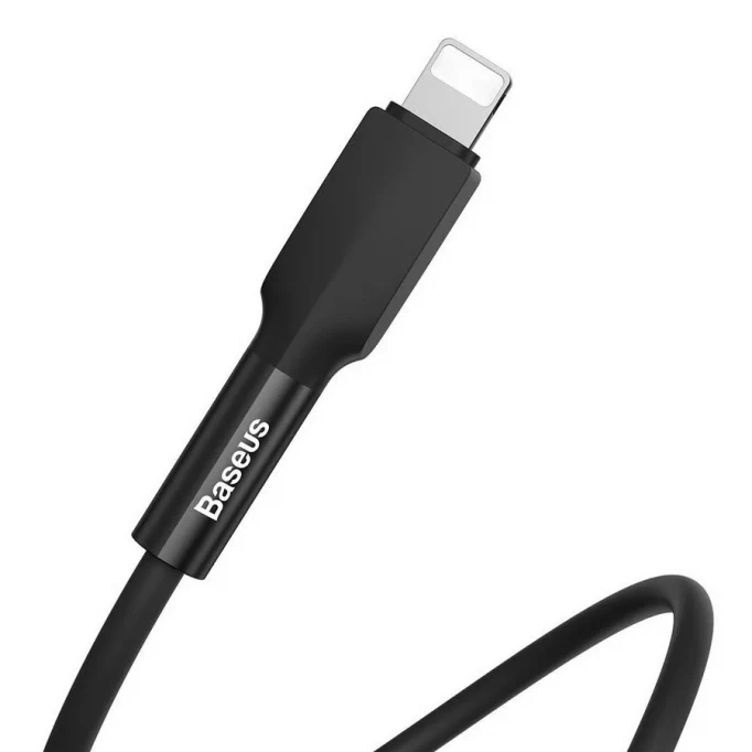 Кабель Baseus Silica Gel Cable USB For IP 1m, Чёрный (CALGJ-01)
