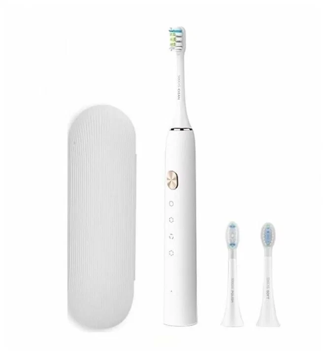 Электрическая зубная щетка Soocas Toothbrush X3U (2 доп. насадки + чехол), Белая