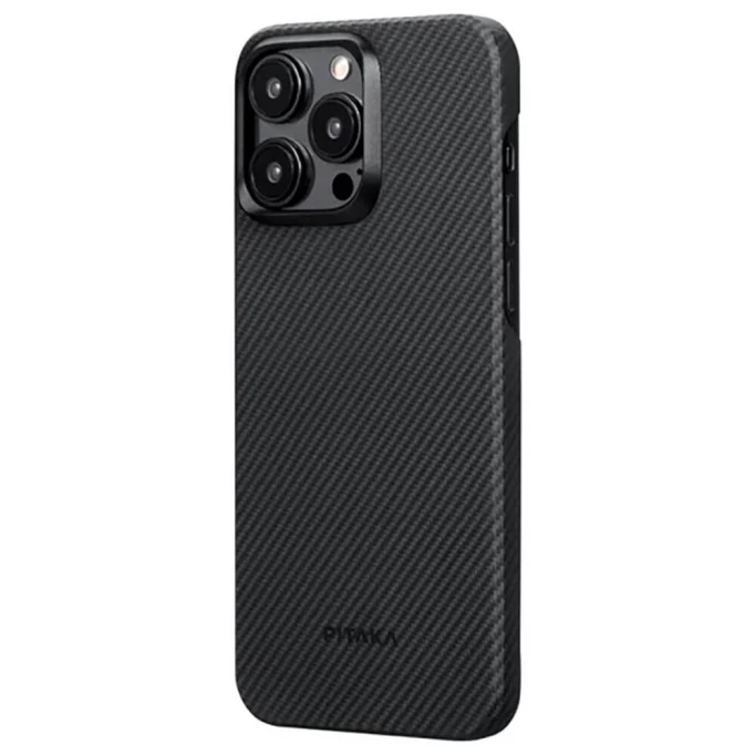 Накладка Pitaka MagEZ Case 4 для iPhone 15 Pro, Чёрно-серая, арамид (KI1501P)