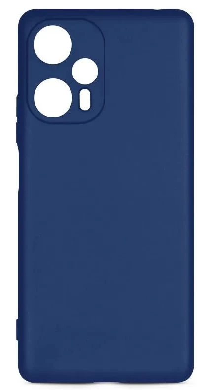 Накладка Silicone Case Logo для XiaoMi Poco F5, Тёмно-синяя